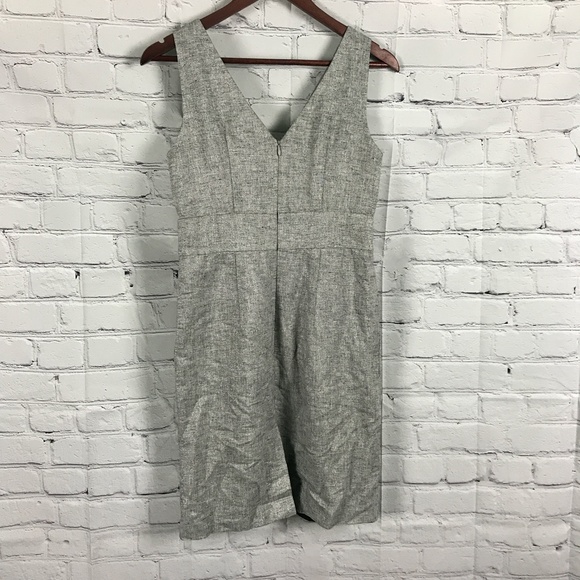 Ann Taylor LOFT Gray Linen Dress - Picture 6 of 7